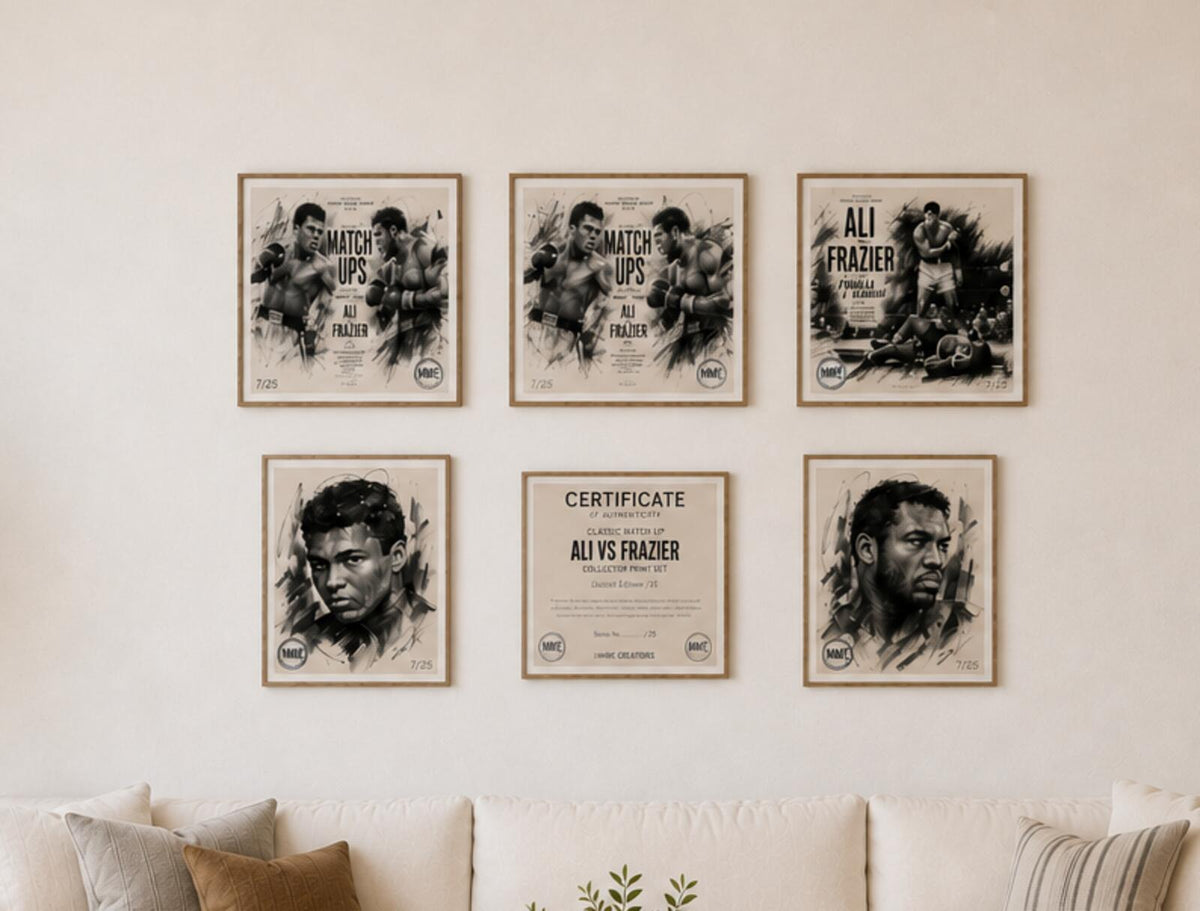 2637 Classic Match Ups /25 Zoom Art | Ali vs Frazier 5 8X10 Prints Limited MS