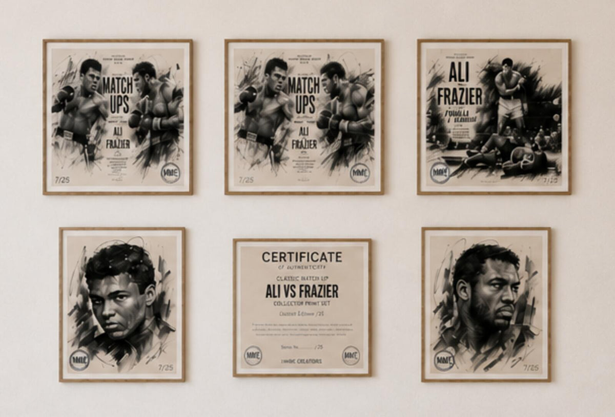 2637 Classic Match Ups /25 Zoom Art | Ali vs Frazier 5 8X10 Prints Limited MS