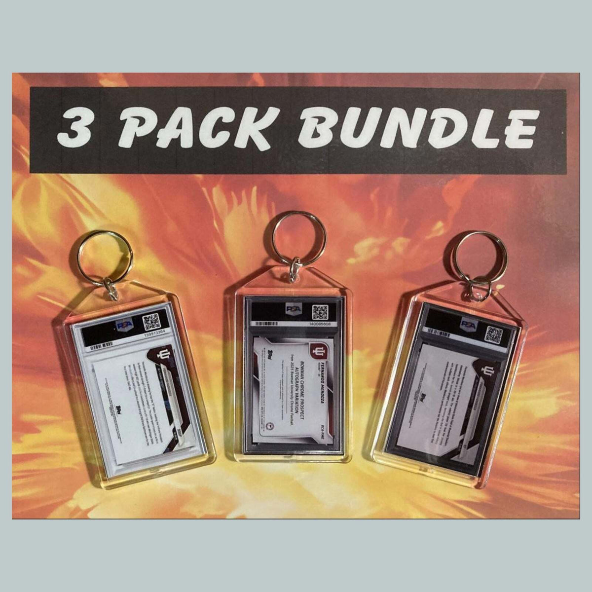 3734B  Fernando Mendoza Custom Hand Made Novelty Keychains 3 Pack Bundle