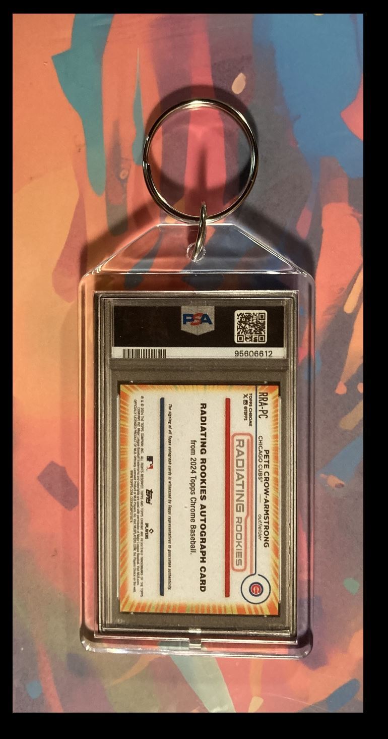 3028 Pete Crow-Armstrong 2024 Topps Chrome Auto SuperFractor Keychain