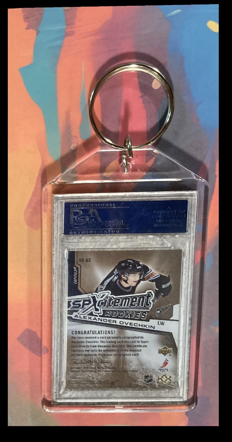 2981 Alexander Ovechkin 2005 UD Rookie Auto PSA Style -Custom Made Keychain