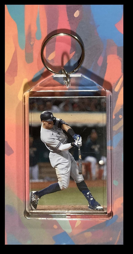 3358 Aaron Judge Hitting Custom Hand Made Keychain-Makes A Great Gift