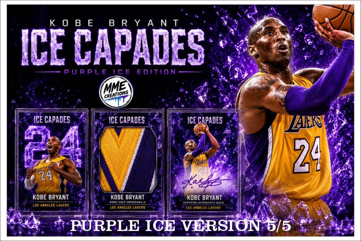 2628 Kobe Bryant Zoom Art | Purple Ice Capades 5 Print Set Numbered to /50 BKL