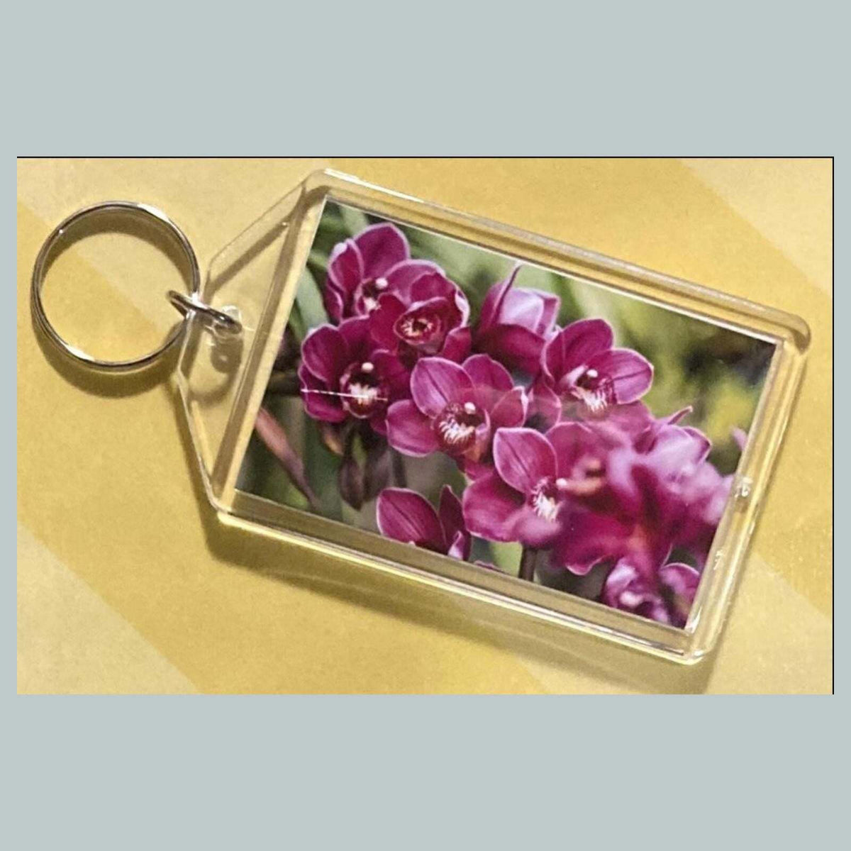 3699 Orchids Acrylic Keychain | Floral Keychain | Flower Lover Gift