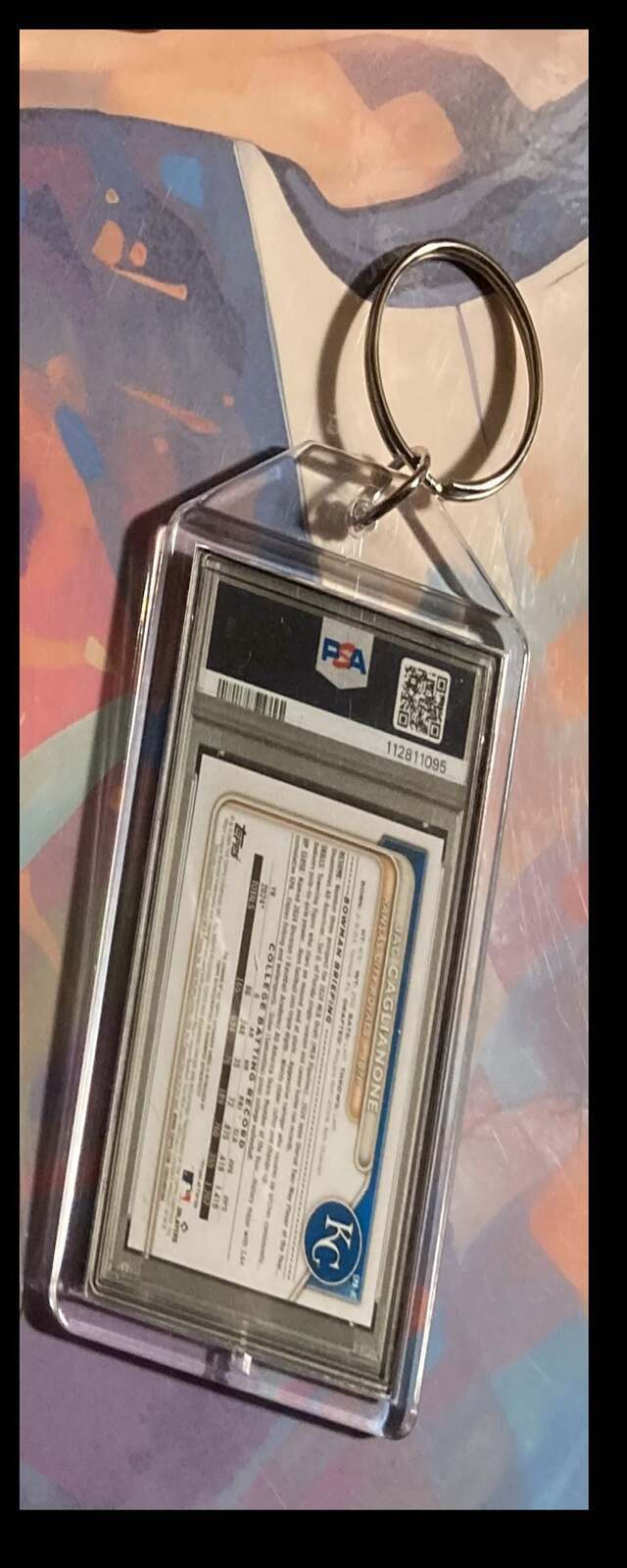 3223 Jac Caglianone 2024 Bowman Draft Blue Wave Auto  Keychain