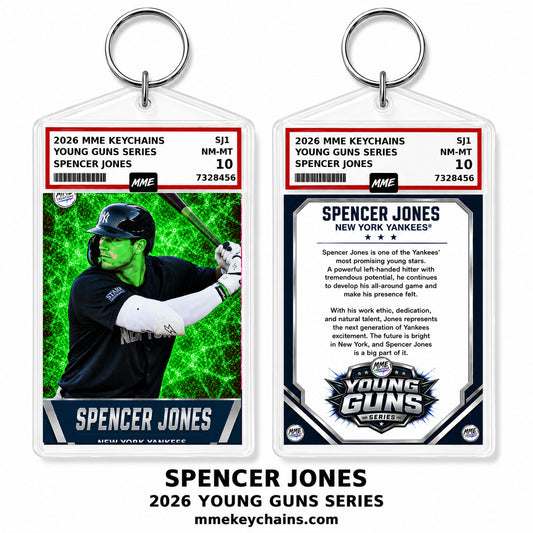 4264 Spencer Jones |Young Guns Series Hand Made Acrylic Photo Keychain Green Ice