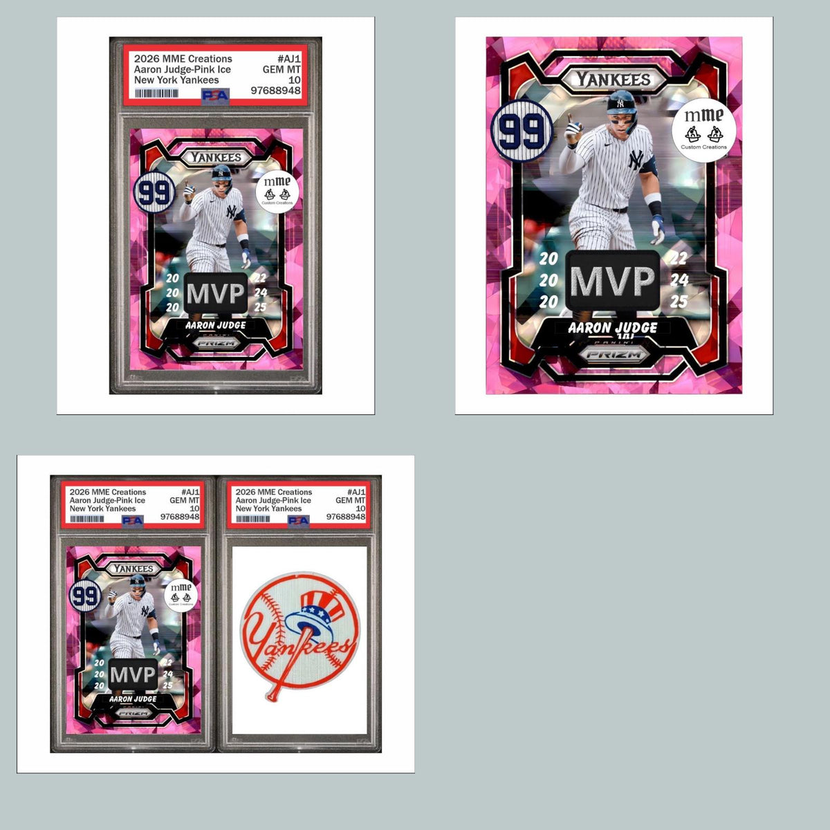 1150B Threefer Bundle Aaron Judge Pink Ice 3 Different 8x10 Glossy Photos BBL