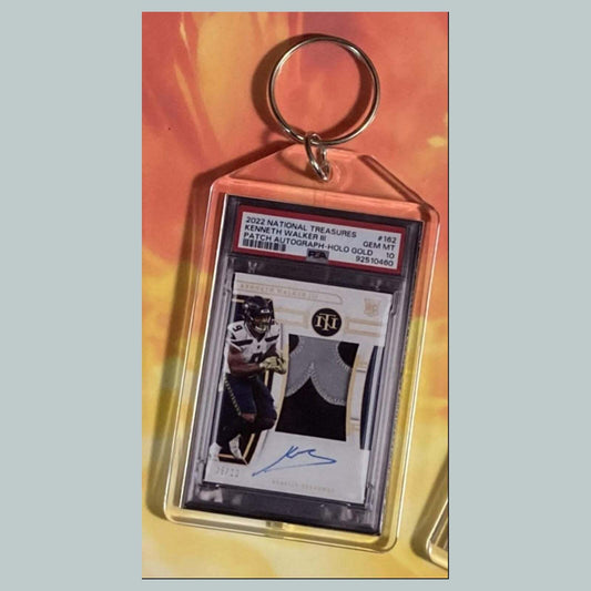 3769 Kenneth Walker III 2022 Nat Treaus Patch Auto Hand Made Keychain