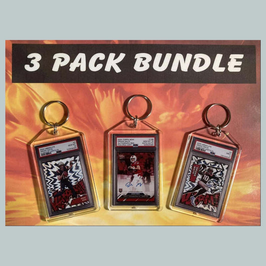 3719B Drake Maye Custom Hand Made Novelty Keychains Bundle - Makes A Great Gift