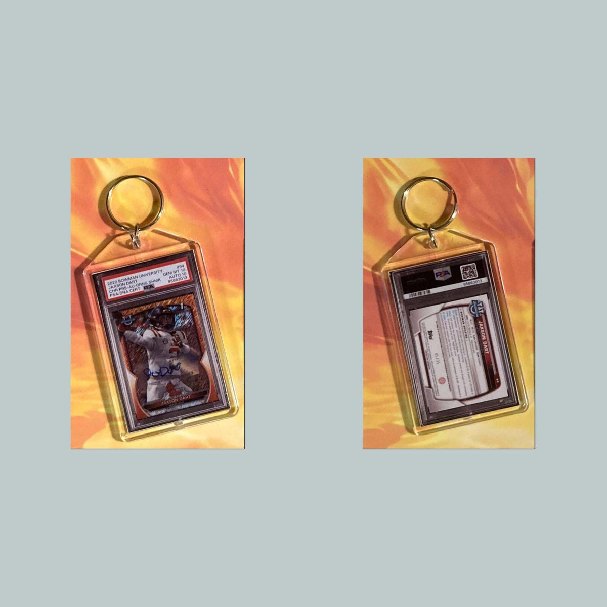 3533 Jaxson Dart 2022 U Orange Shimmer Auto Custom Keychain Great Gift