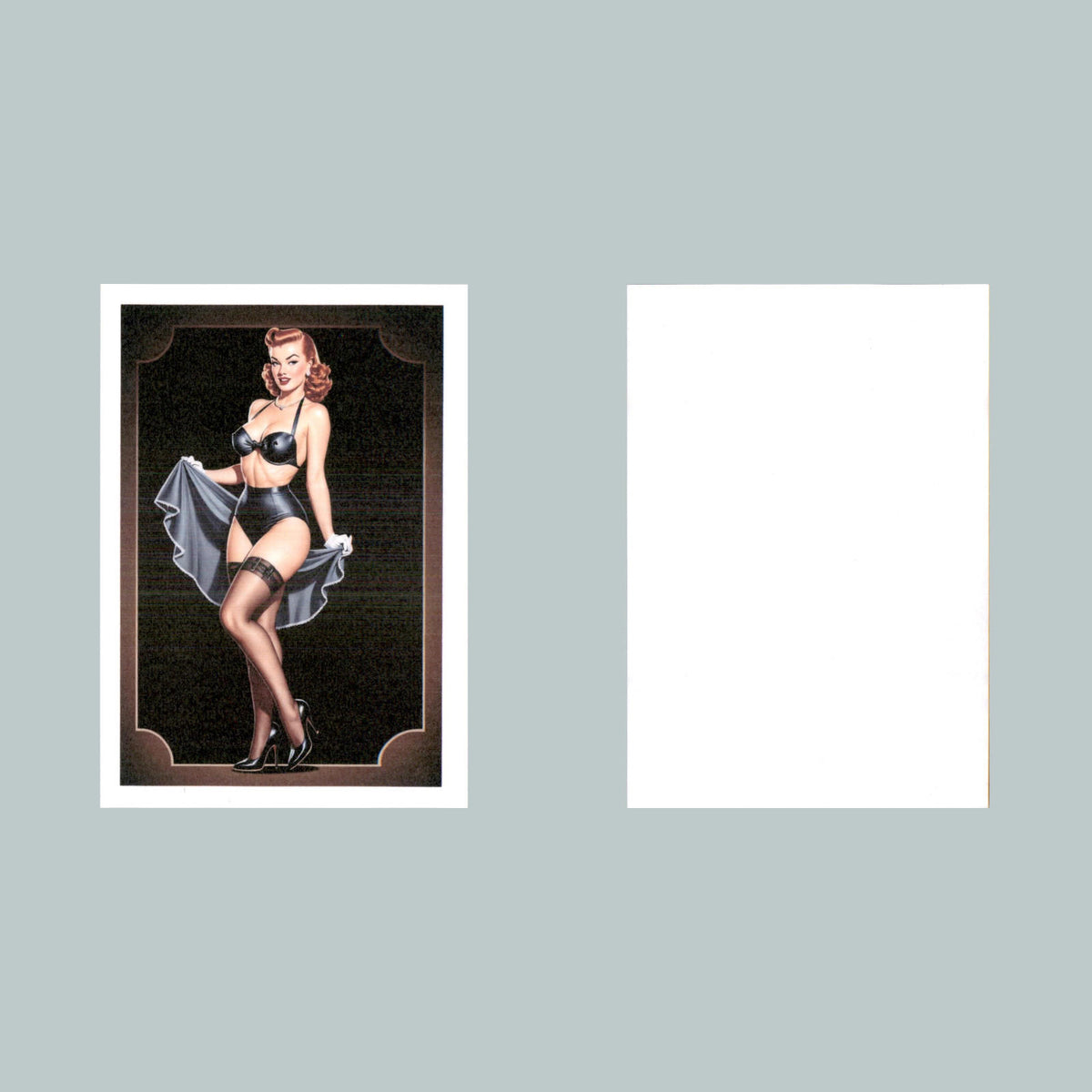 0330 P -8X10 Pinup Brown Background Glossy Photo Fast-Secure Ship MS