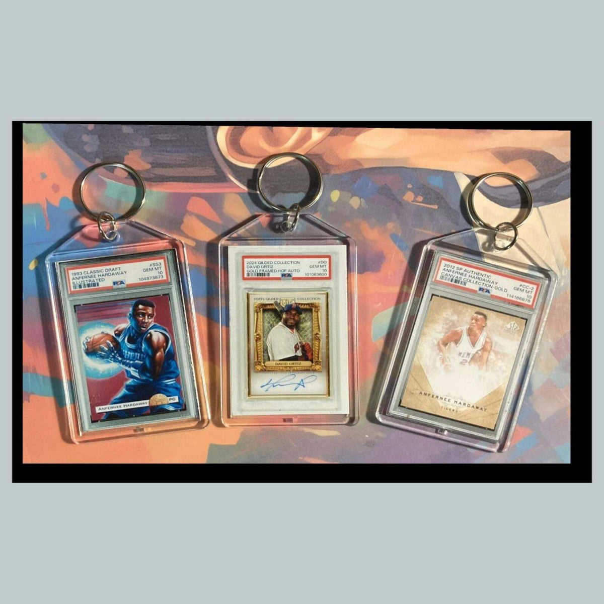 3419 Penny Hardaway/David Ortiz 3 Pack Bundle - 3 Diff Custom Novelty Keychains