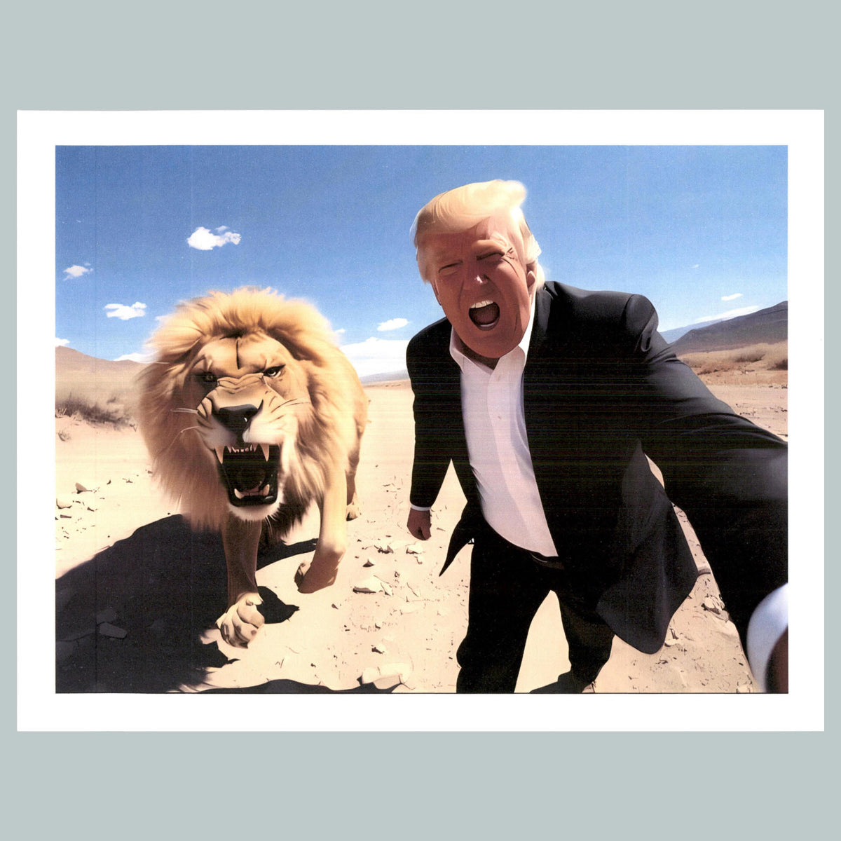 0080 P -8X10 Trump Lion Glossy Photo Fast-Secure Shipping