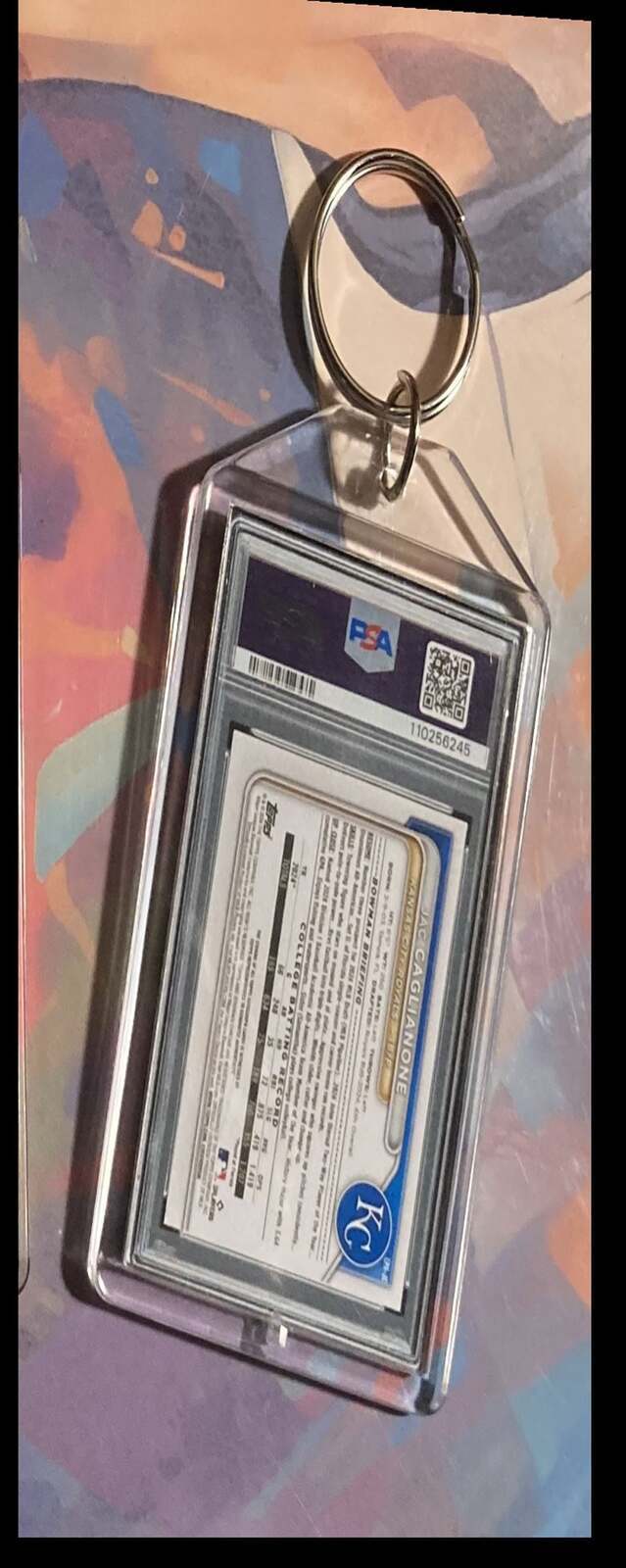 3207 Jac Caglianone 2024 Bowman Draft X-Fractor Auto Keychain
