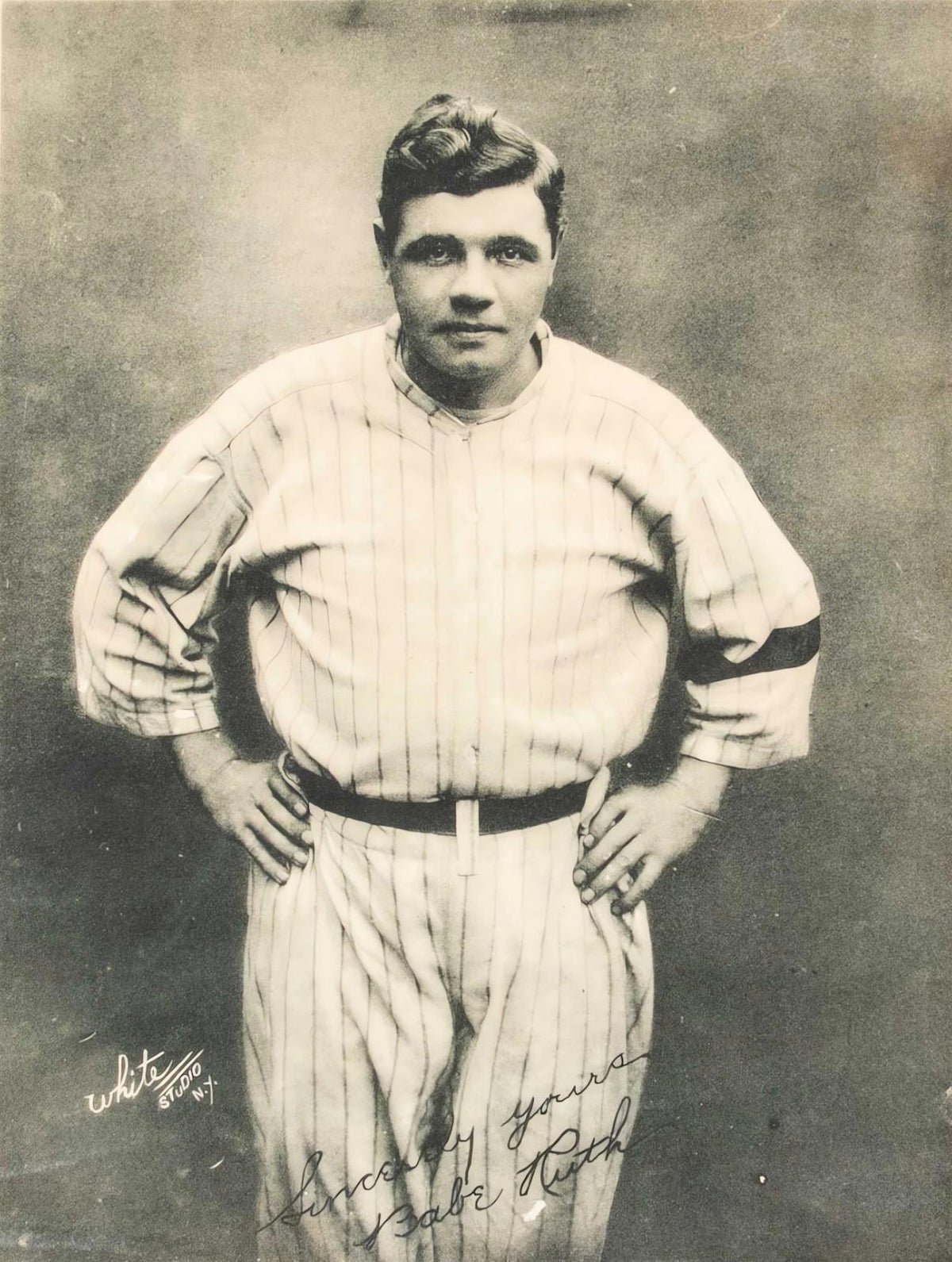 0732 P-8X10 Babe Ruth Fac Auto Glossy Photo Fast Shipping BBL
