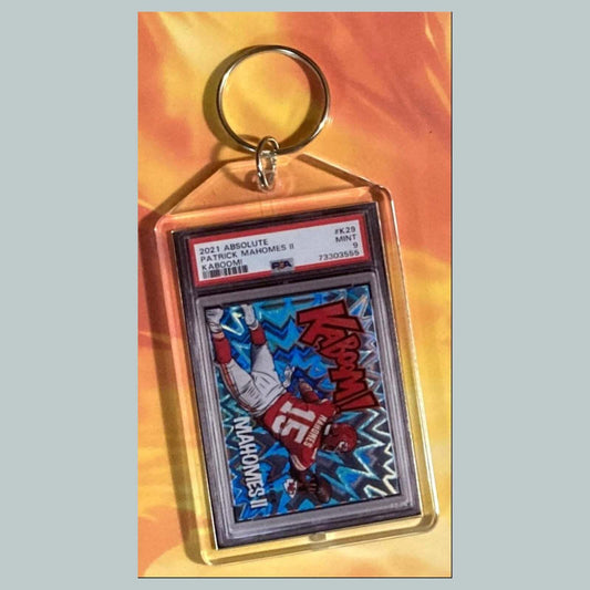 3618 Patrick Mahomes 2021 Panini Absolute Kaboom Custom Keychain