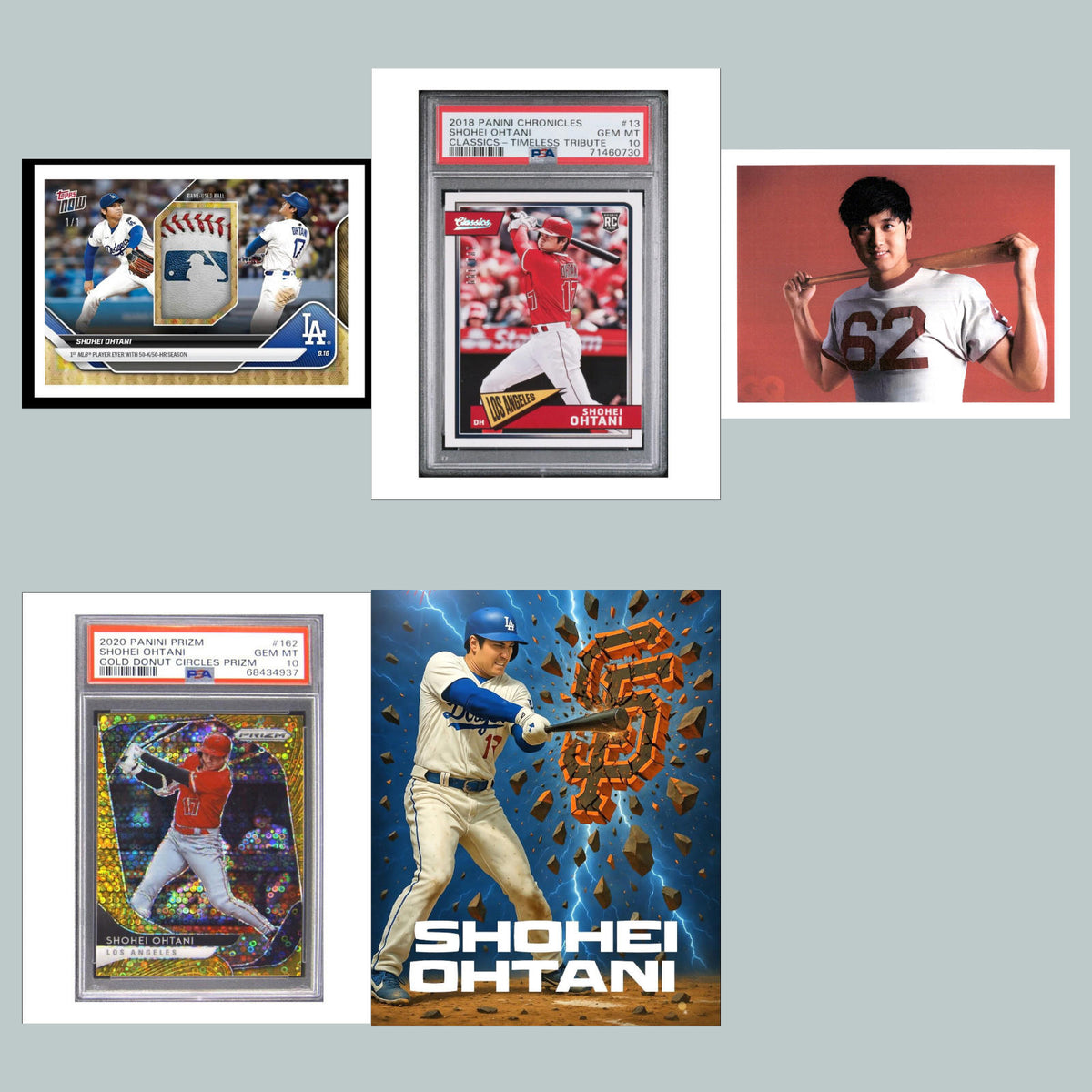 0964B Fiver Bundle 8X10 Glossy Photos Shohei Ohtani Legends Series-A Great Gift