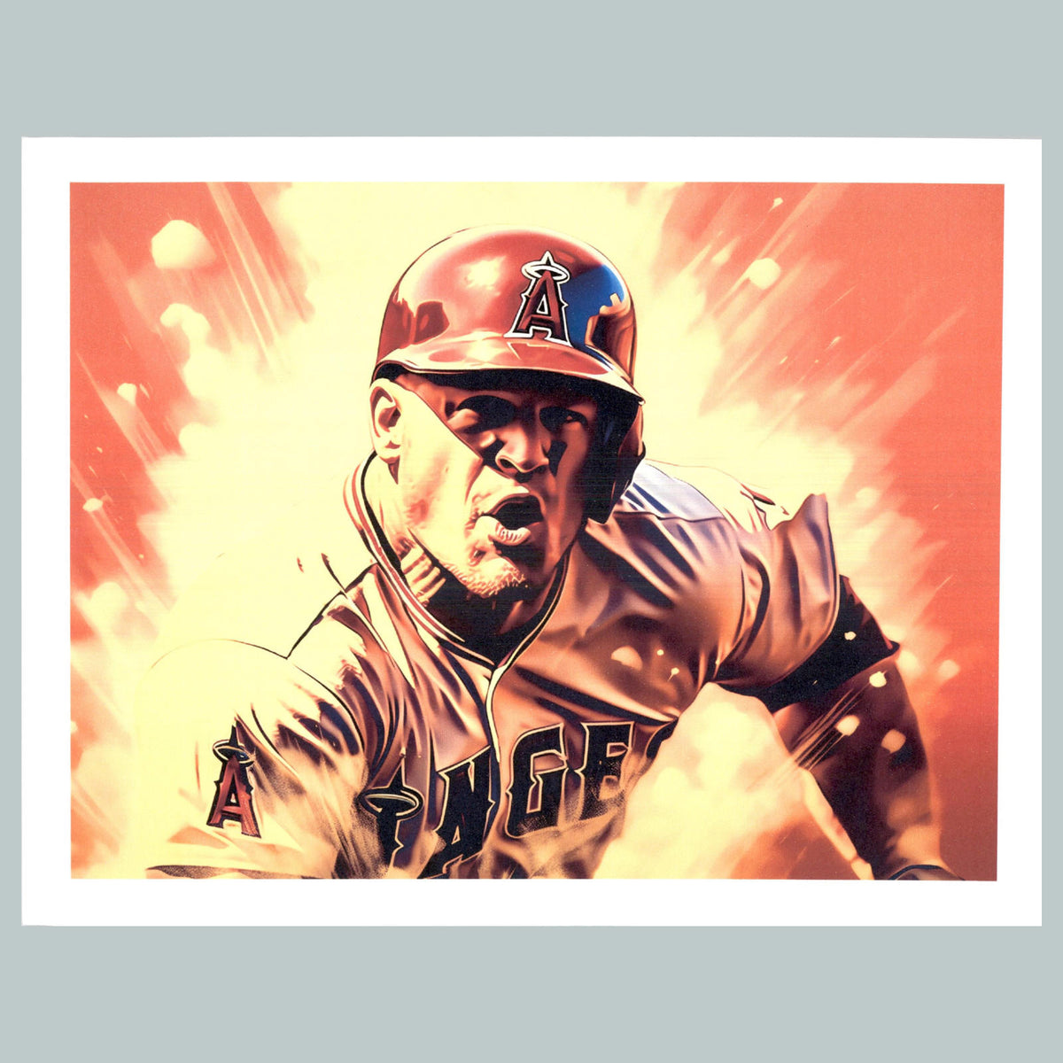 0172 P -8X10 Mike Trout Yellow H Glossy Photo Fast-Secure Shipping BBL
