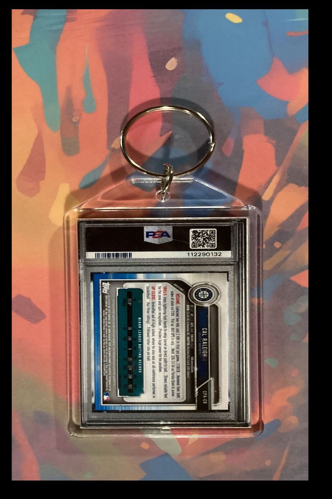 3065 Cal Raleigh 2019 Bowman Chrome Gold Auto Custom Made Keychain