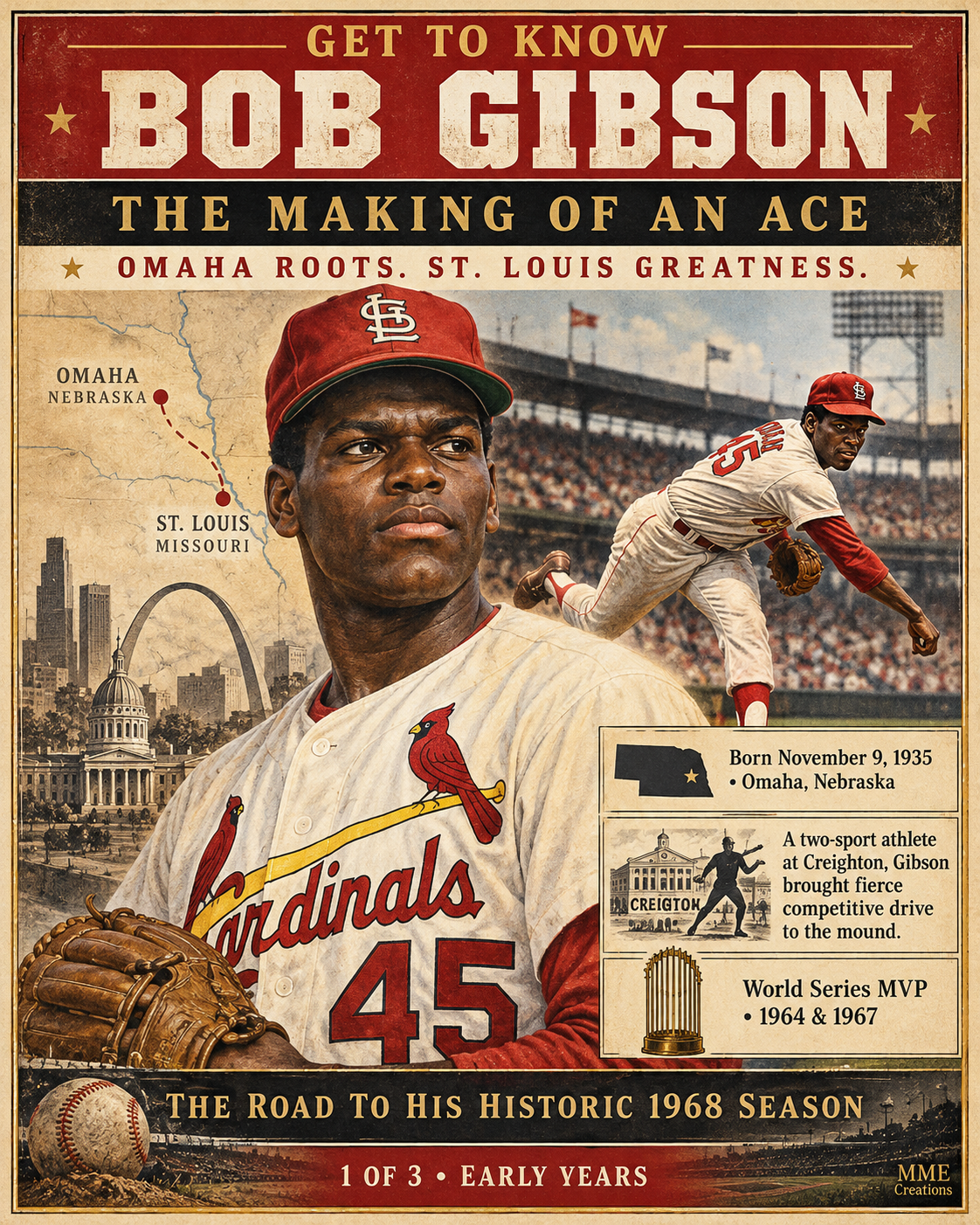 Bob Gibson GTK Through the Years three-print bundle