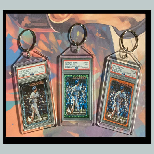 3457B Shohei Ohtani Crackle 3 Pack Bundle - 3 Different Custom Novelty Keychains