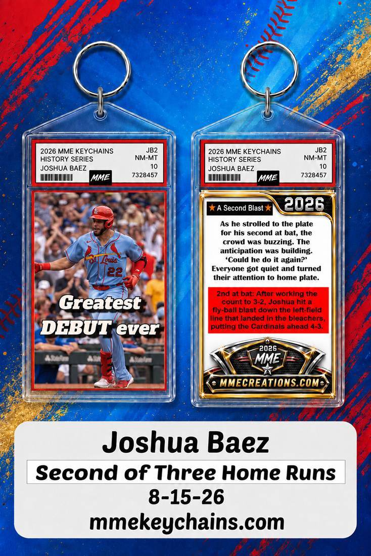 4129 Joshua Baez Second of Three Home Runs History Series Novelty Keychain