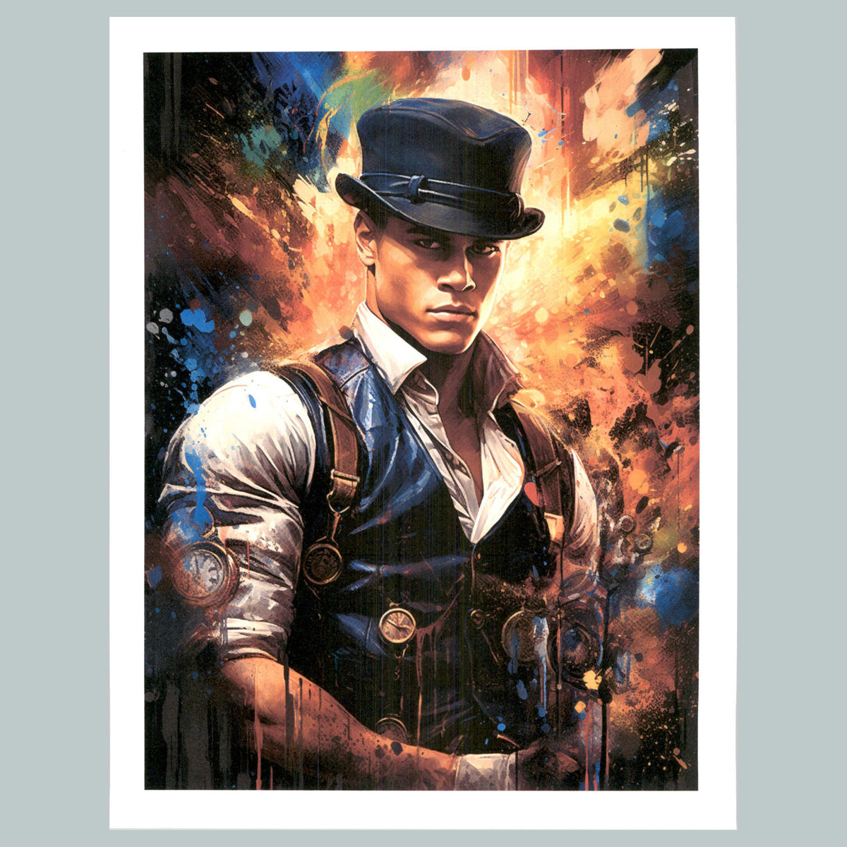 0138 P -8X10 Aaron Judge Steampunk with Top Hat Glossy Photo Fast Shipping BBL