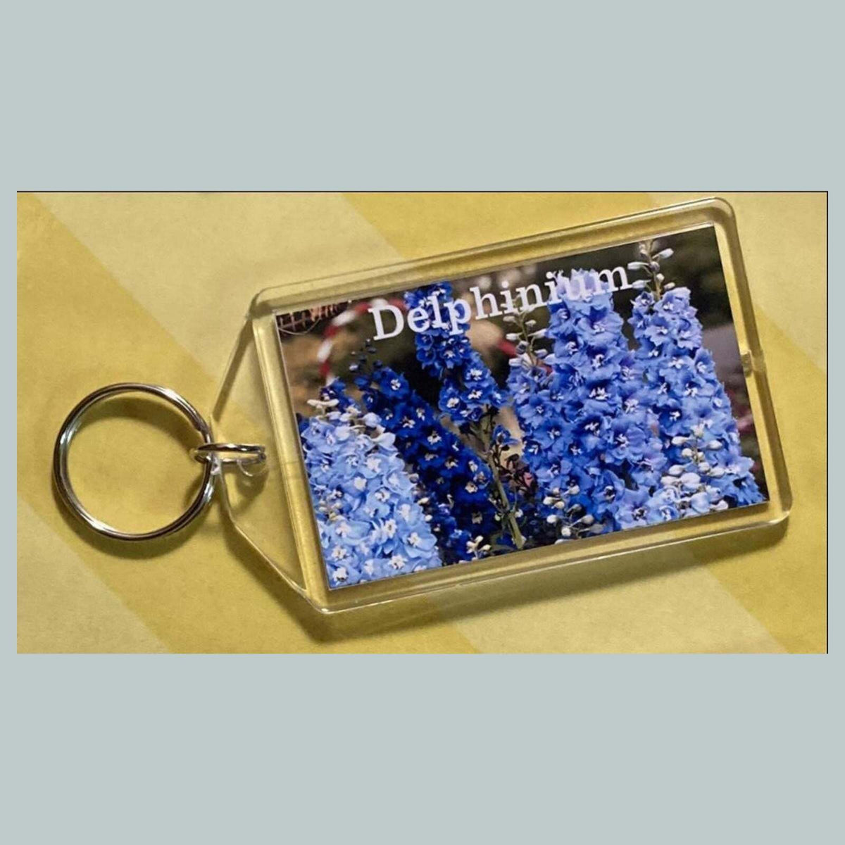 3672 Delphinium Custom Hand Made Keychain