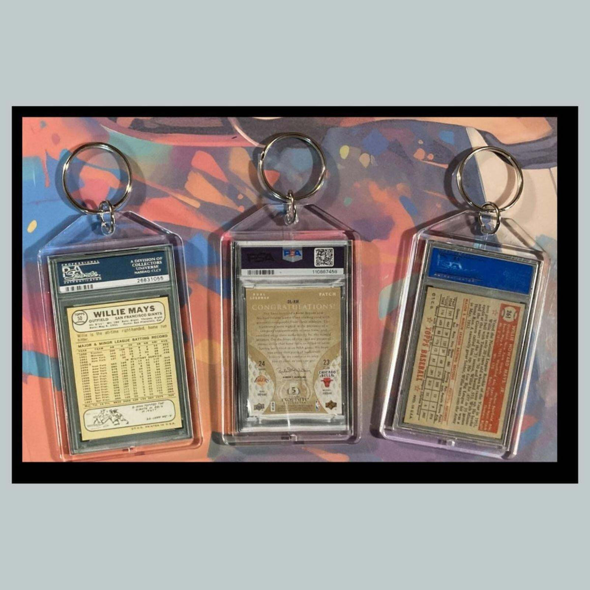 3380B Wilie Mays-Michael Jordan 3 Pack Bundle - 3 Different Novelty Keychains BKL KYC