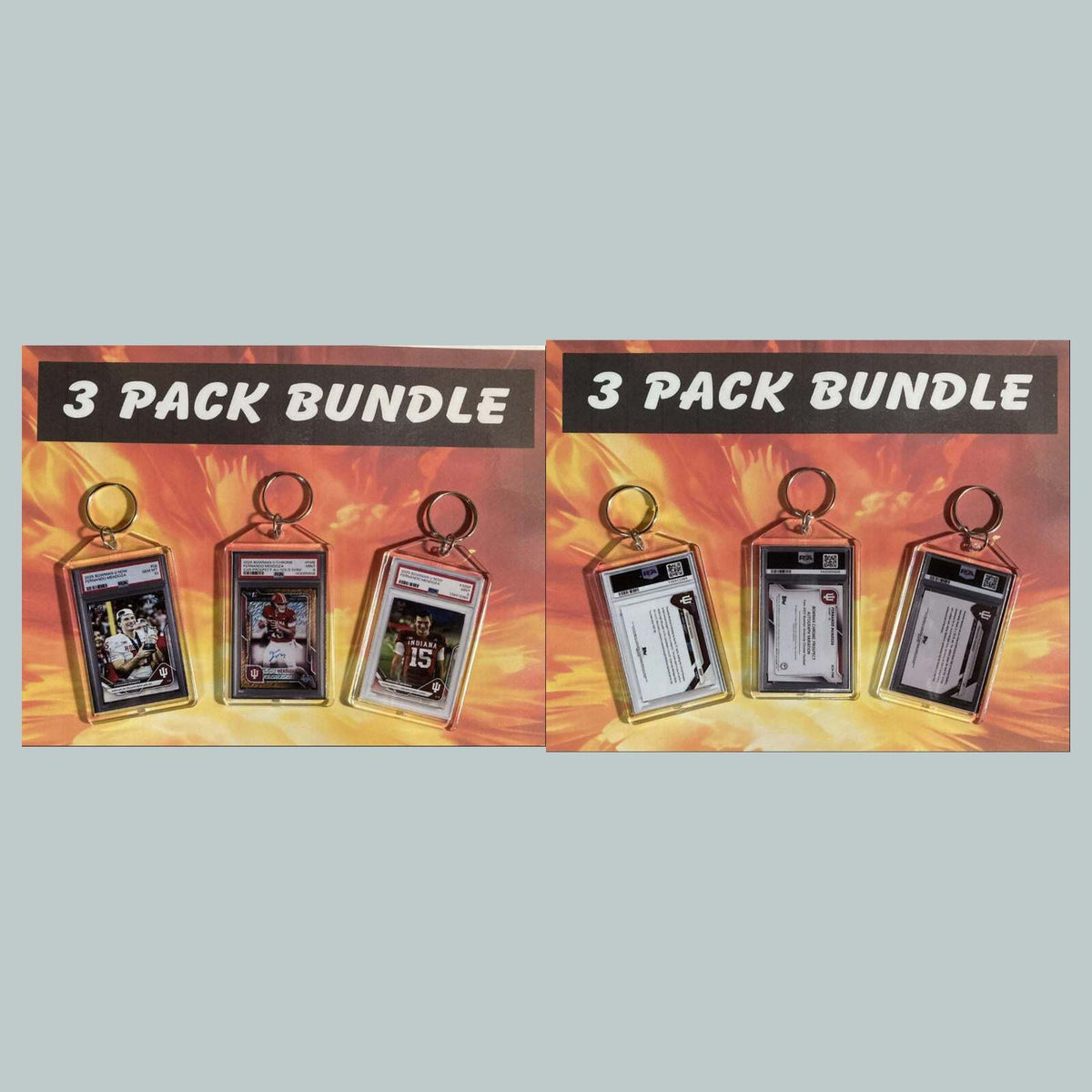 3734B  Fernando Mendoza Custom Hand Made Novelty Keychains 3 Pack Bundle