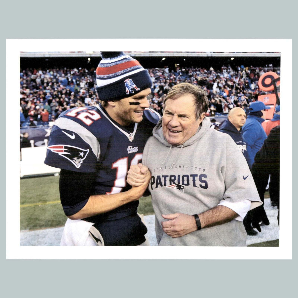 0007 8X10 Tom Brady/Bill Belichick Glossy Photo Fast Ship FBL