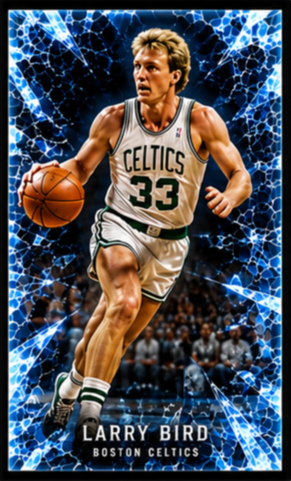 2627 Larry Bird Multi Color Zoom Art Ice Capades 5 Glossy Prints Collector Set BKL