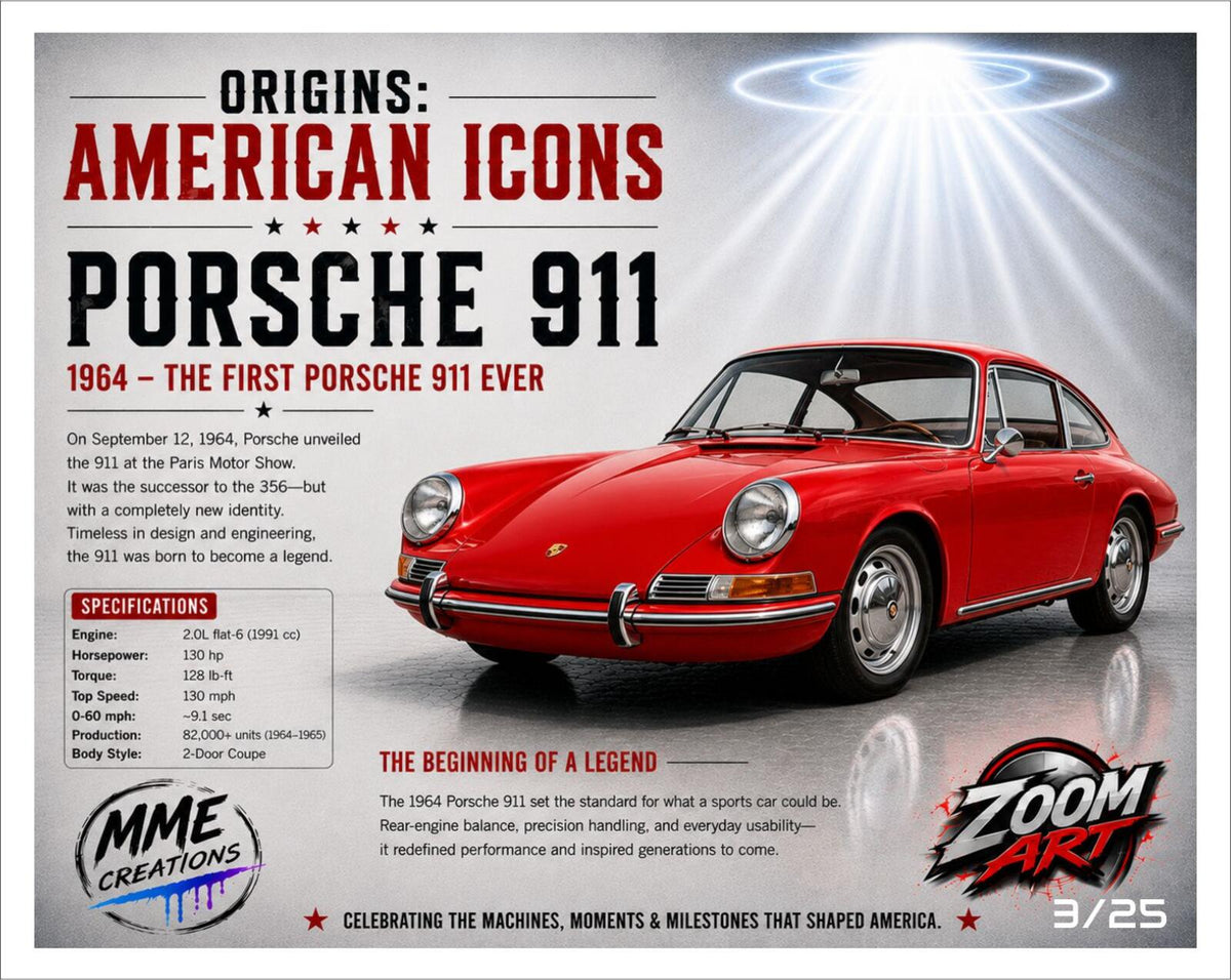 2681 Origins: American Icons  — 1964 Porsche 911 Limited to /25 Giclée Print MS