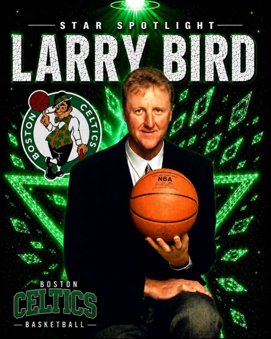 3176 Larry Bird 8X10 Alt 2 Spotlight Premium 8X10 Print