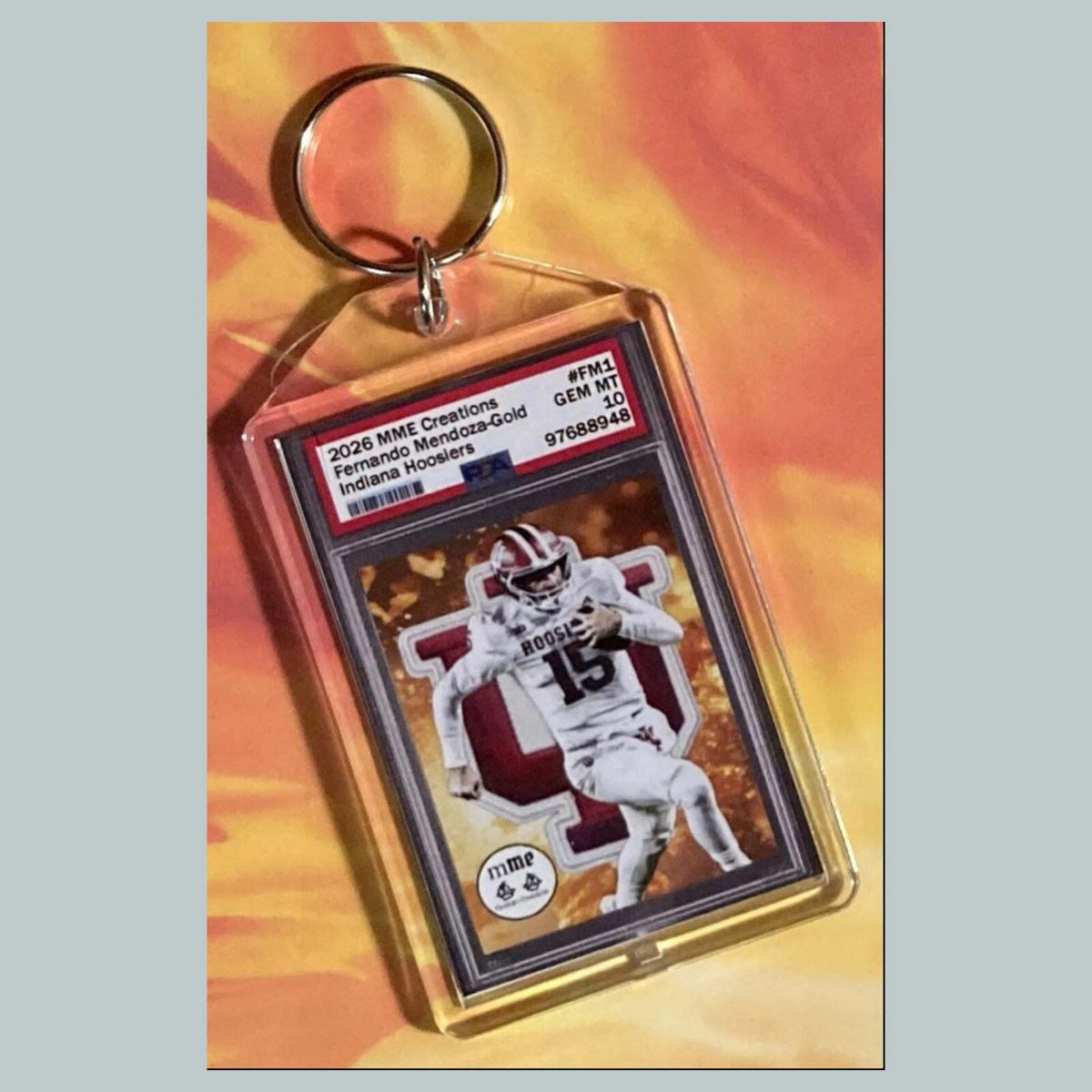 3741 Fernando Mendoza 2026 Nat Championship Mockup Custom Hand Made Keychain
