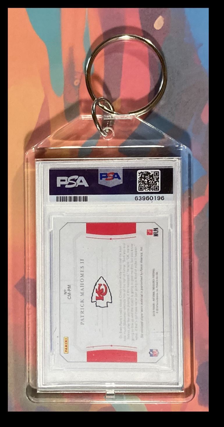 2963 Patrick Mahomes 2018 National Treasures Shield  - Custom Keychain