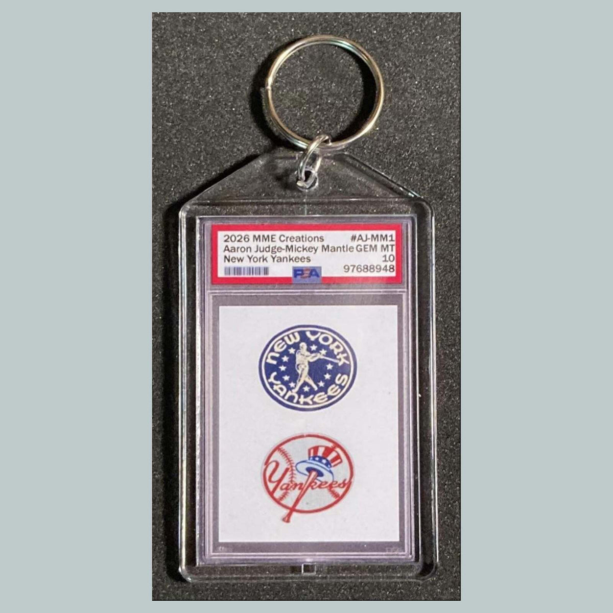 3789 Aaron Judge/Mickey Mantle Mockup Custom Hand Made Keychain