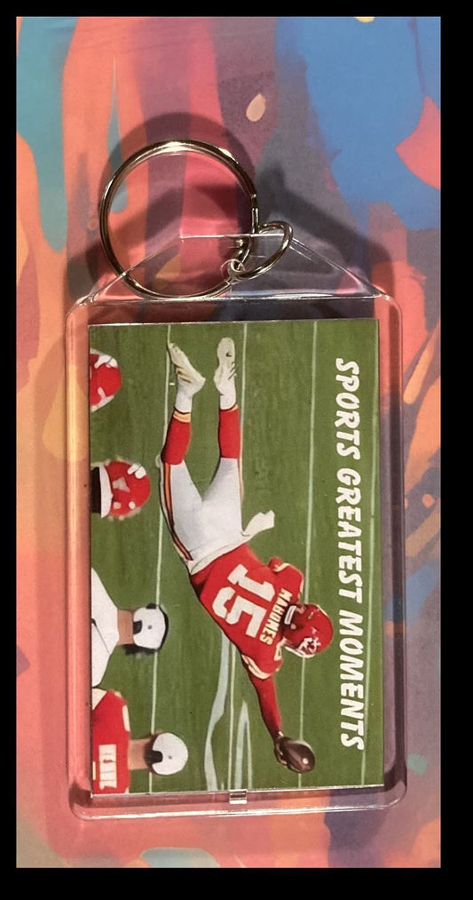 3338 Patrick Mahomes Sports Greatest Moments Custom Hand Made Keychain