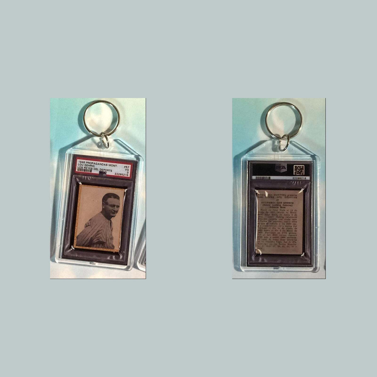3625 Lou Gehrig 1946 Propagandas Mont. Custom Hand Made Keychain