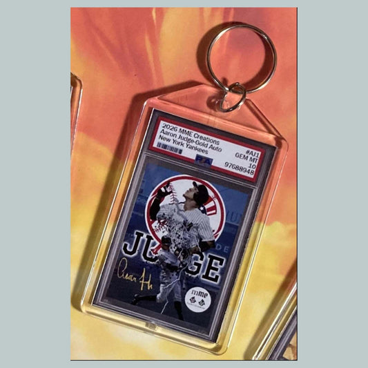 3749 Aaron Judge Gold Auto Mockup Custom Hand Made Novelty Keychain