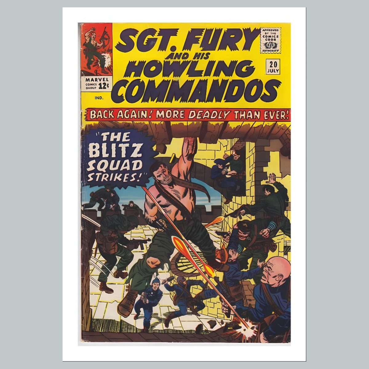 2382 Sgt Fury 8x10 Glossy Photo Comic Book Cover Fast-Secure Shipping