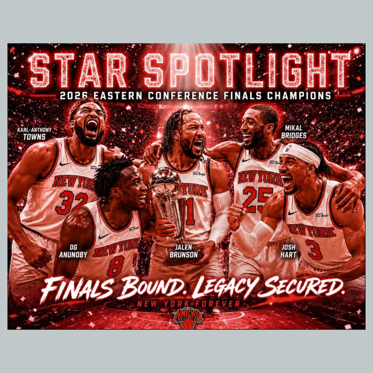 2724 Knicks Finals Bound Red Ice Edition  /5 8x10 Zoom Art Giclée Print BKL