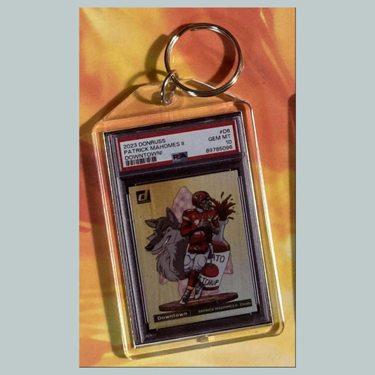 3604 Patrick Mahomes 2023 Panini Donruss Downtown Custom Keychain