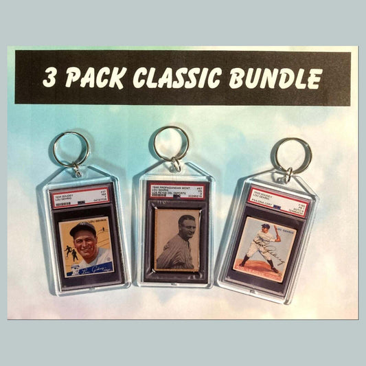 3636B Lou Gehrig 3 Pack Bundle Goudry Custom Hand Made Keychains