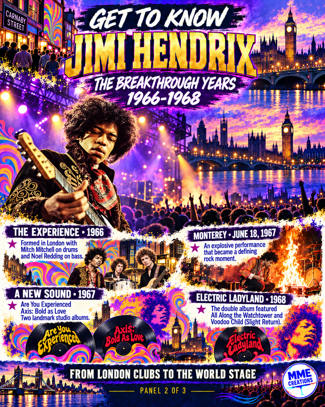 Jimi Hendrix GTK Limited Edition /25 3-print story bundle