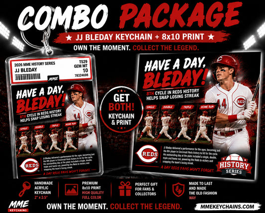 4168 JJ Bleday Combo Package - Keychain + 8x10 Print
