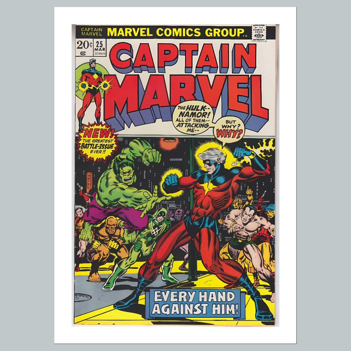 1925 Captain Marvel 8x10 Glossy Photo Comic Book Cover Fast-Secure Shipping