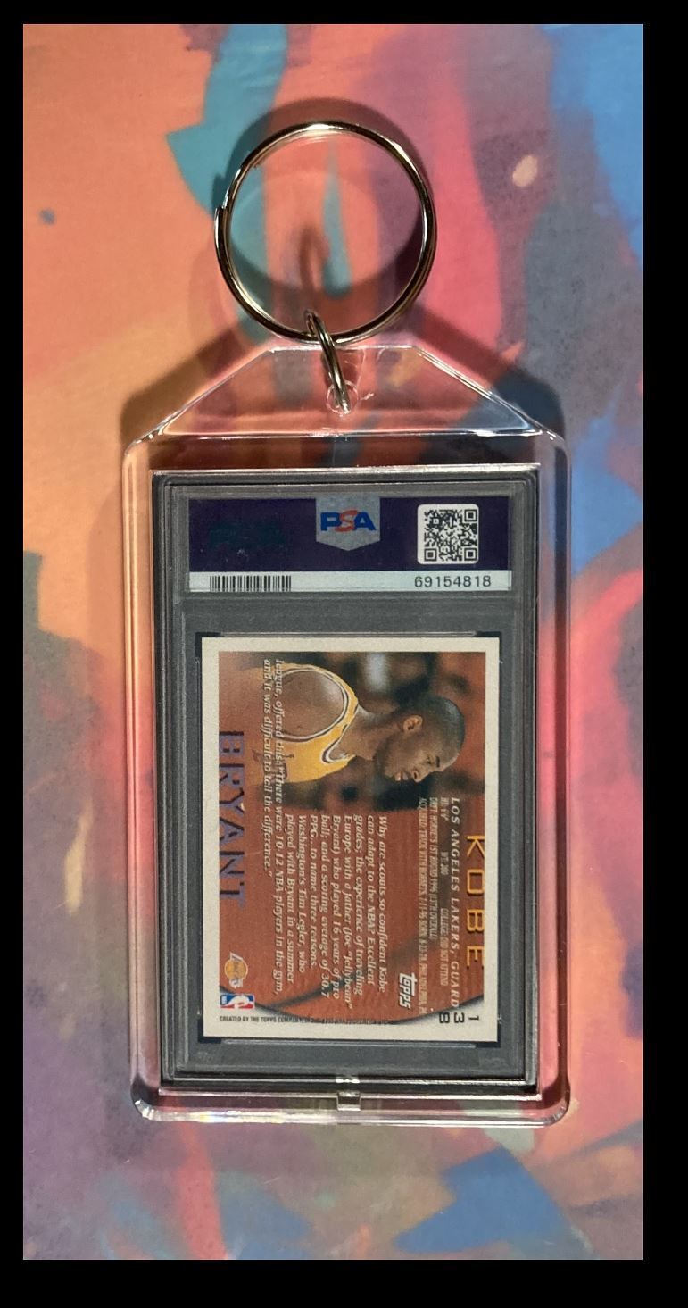 3008 Kobe Bryant 1996 Topps PSA Style - Custom Made Keychain - A Great Gift