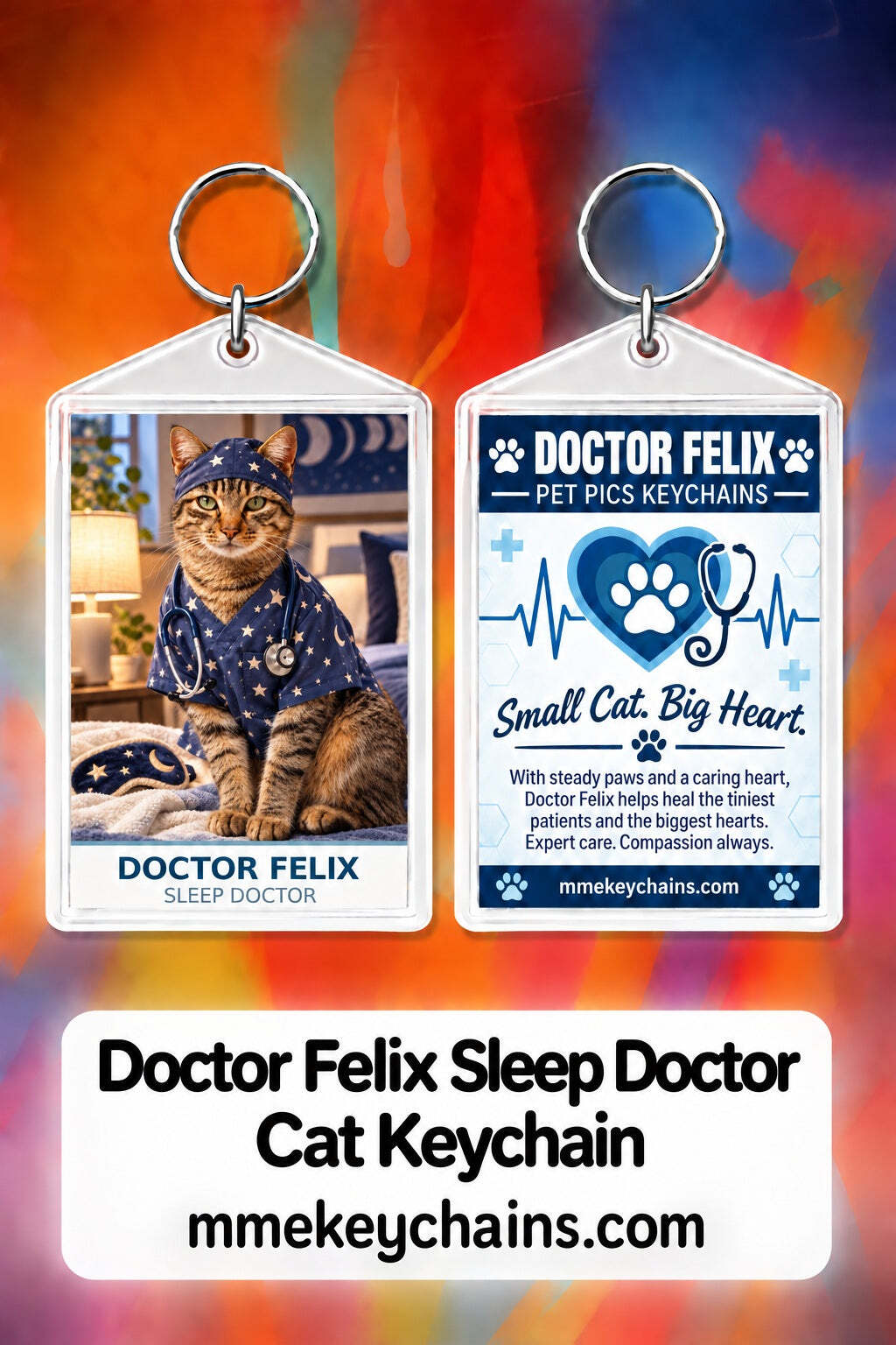 4917 Personalized Pet Pics Keychains Doctor Felix – Sleep Doctor