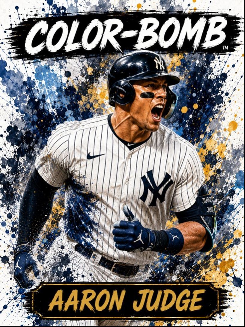 3856 Aaron Judge 8x10 Premium Print | Color-Bomb | With Text